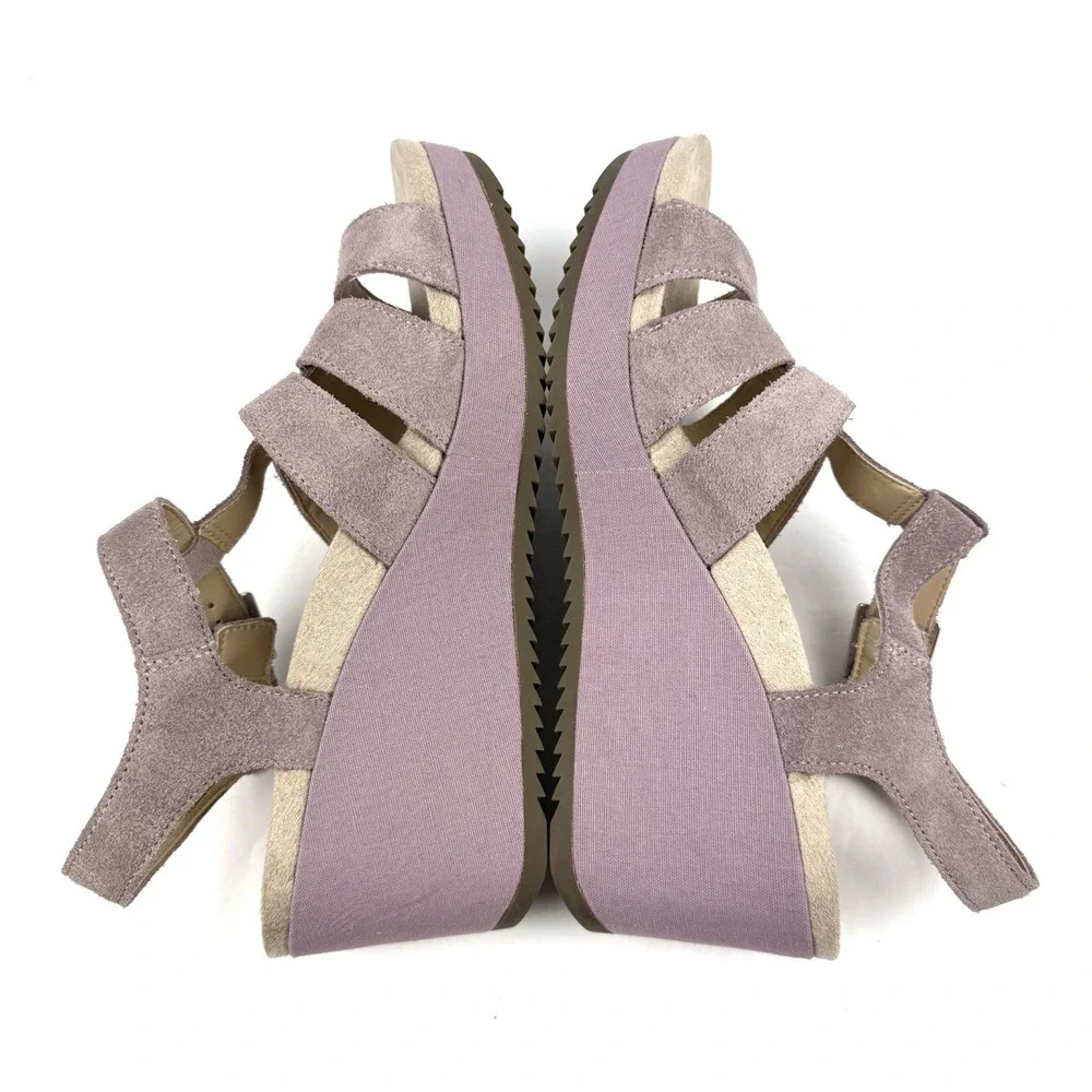Vionic Tawny Sandals 9.5 Mauve Suede Strappy Shoes Gladiator‎ Womens
